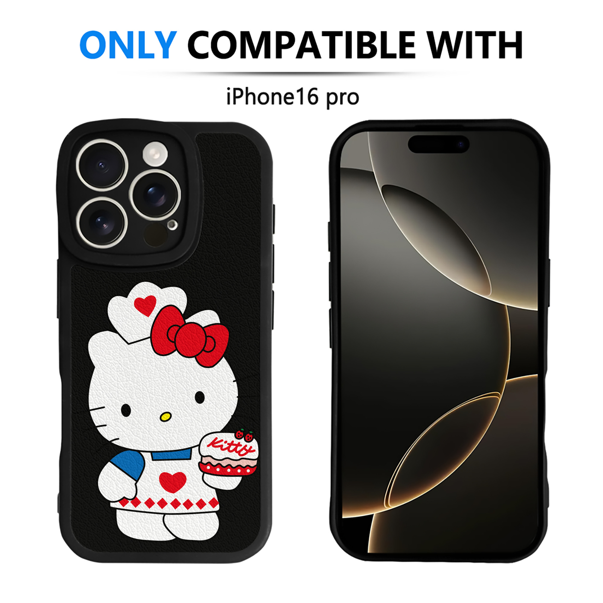 （画像用） Hello Kitty ハローキティ 【iPhone 16シリーズ対応】シリコンスマホケース（レザー調） 材質：シリコン